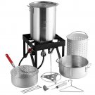 30QT DELUXE ALUM TURKEY FRYER KIT / STEAMER KIT - 55,000 BTU (BRAND NEW)