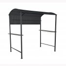 7x4.5Ft OUTDOOR GRILL GAZEBO BBQ CANOPY WITH 8 HOOKS 2 SHELVES FOR CAMPING