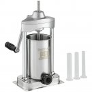 5 Lb Stainless Steel Commercial Vertical Manual Meat Sausage Stuffer Machine