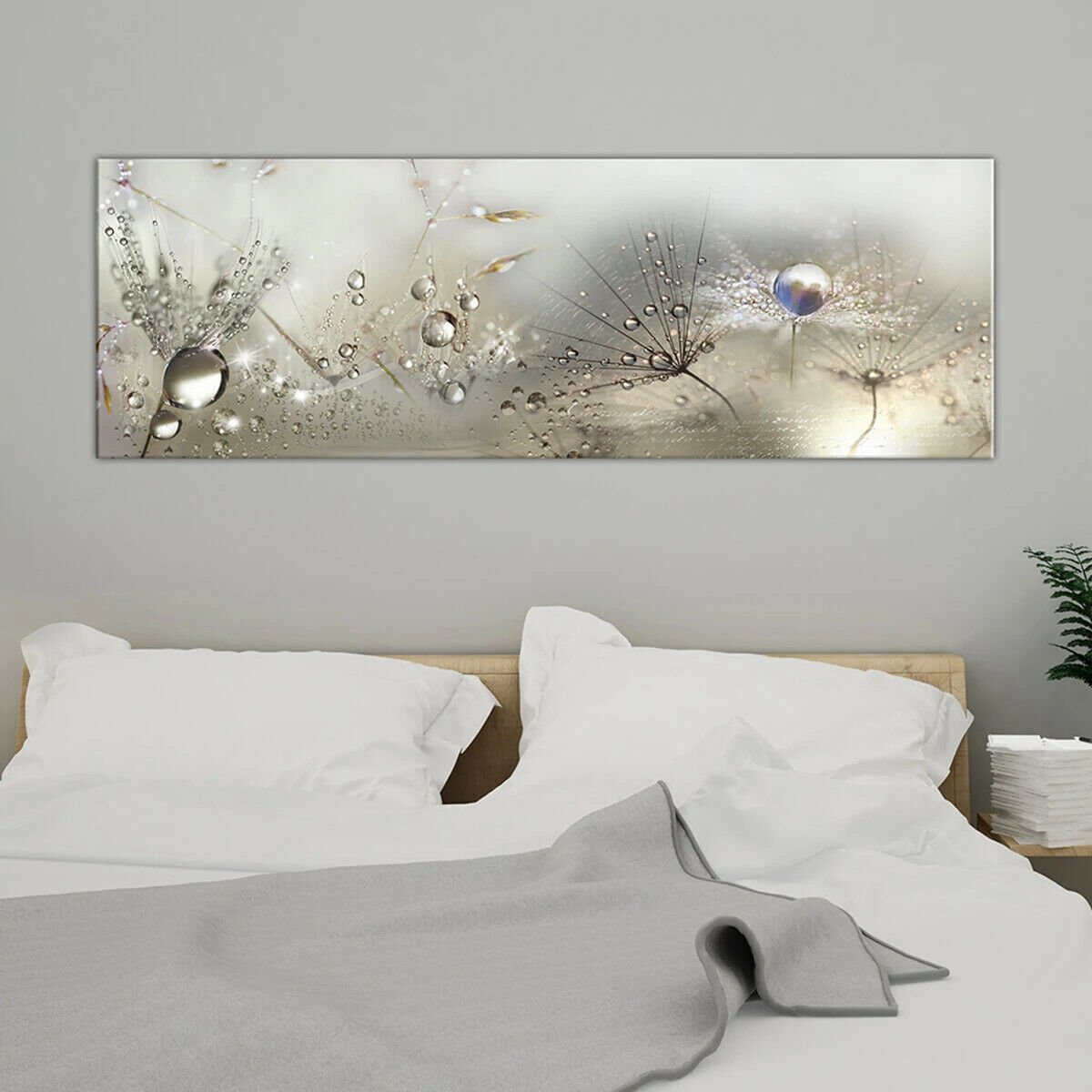 HOME DECOR CANVAS PRINT PAINTINGS WALL ART DEW BEADS UNFRAMED DECORATIONS - 50CM