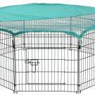 8 Panel 24" Pet Playpen w/Door & Cover Rabbit Enclosure Dog Cat Cage
