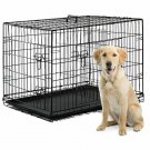 42" 2 Doors Pet Folding Suitcase Dog w/Divider Cat Crate Cage Kennel w/Tray