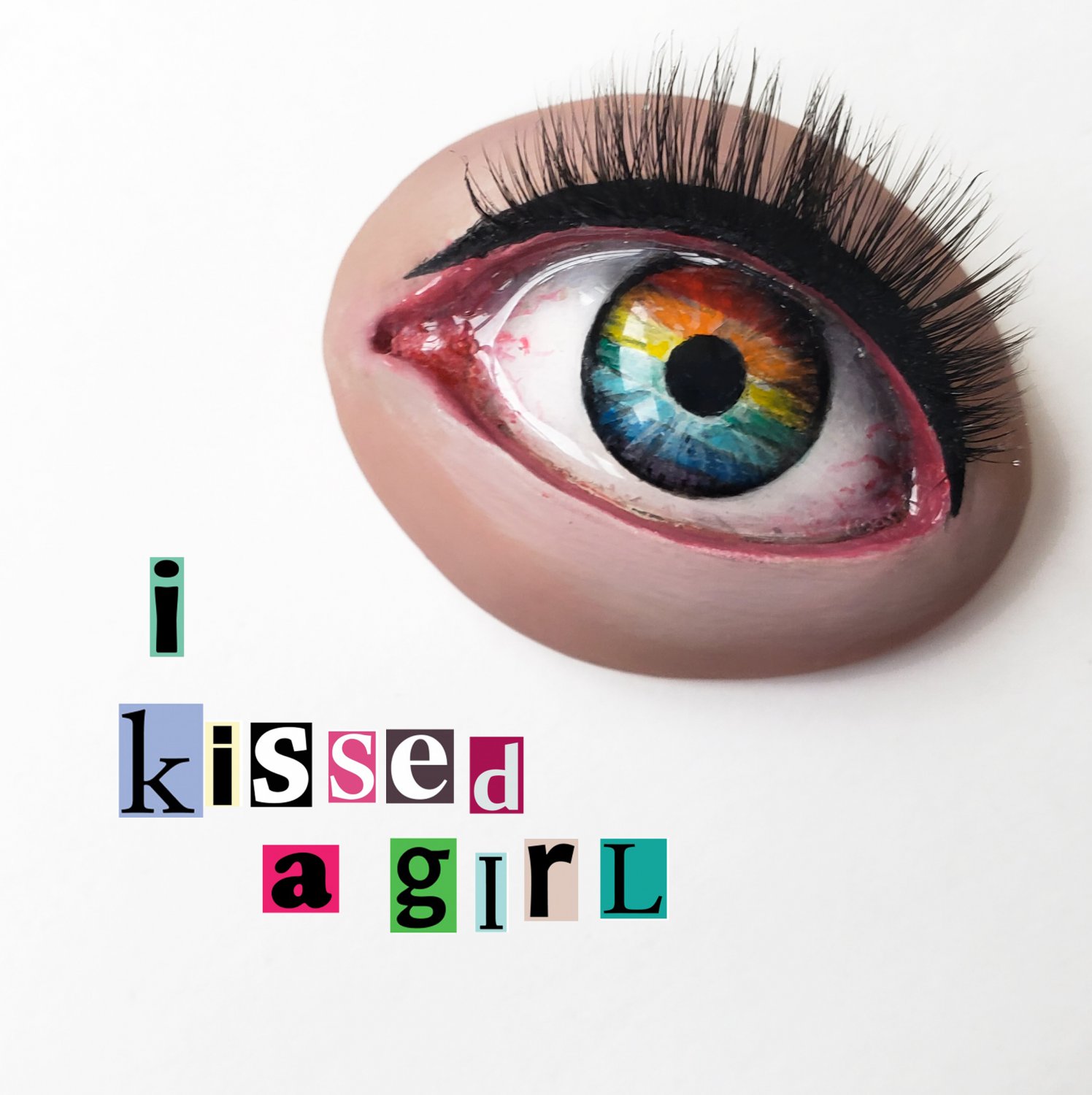 LGBT eye brooch