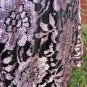 Vintage 70s Ruched Disco Prom Dress Black Pink Lace S