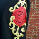 Vintage Cache' Criscione Embroidered Rose Black Blazer Jacket S