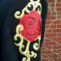 Vintage Cache' Criscione Embroidered Rose Black Blazer Jacket S