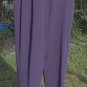 Carlisle 3 Piece Jacket Top Pants Suit Plum Purple Silk 0 4