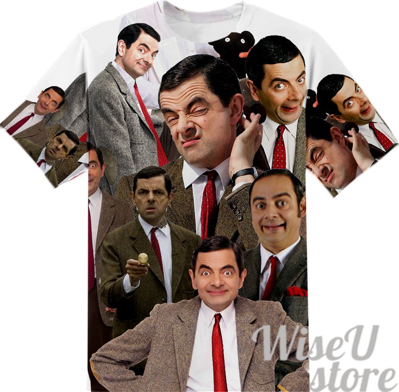 Mr Bean Rowan Atkinson T Shirt Photo Collage Shirt D