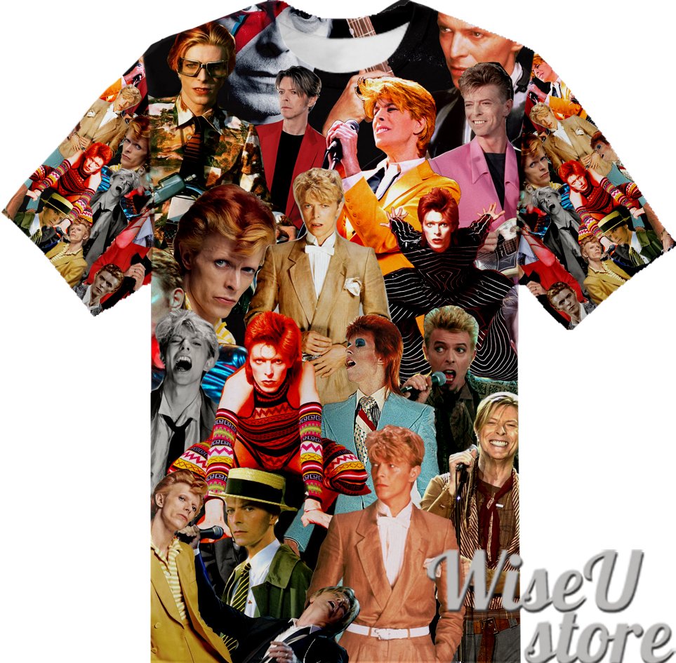 David Bowie T-SHIRT Photo Collage shirt 3D