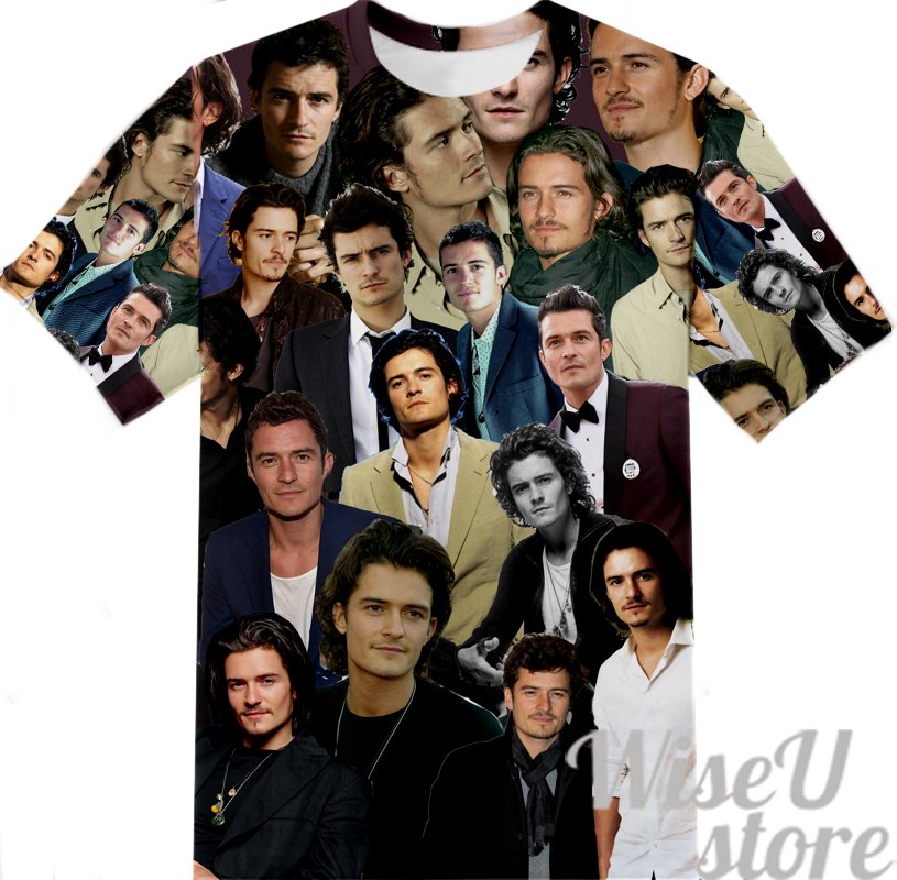 Orlando Bloom T-SHIRT Photo Collage shirt 3D