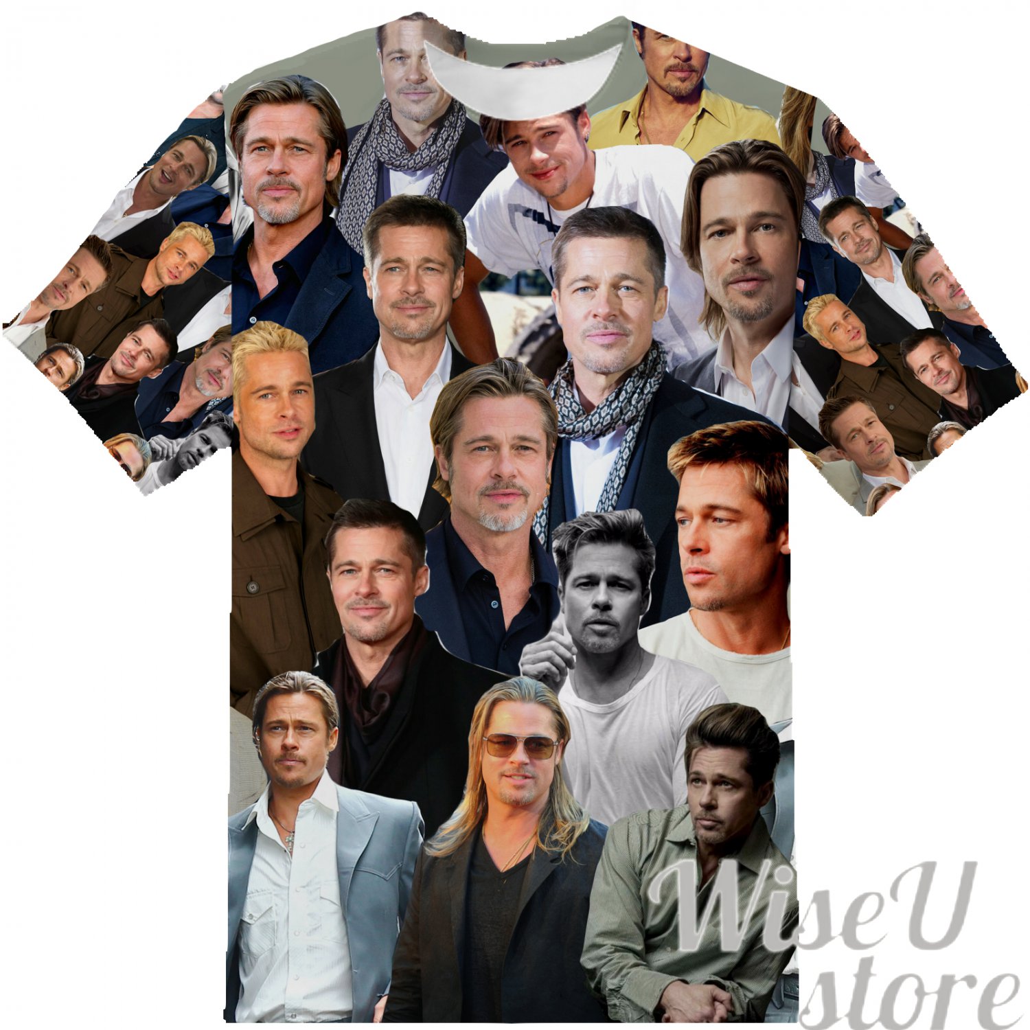 Brad Pitt T-SHIRT Photo Collage shirt 3D