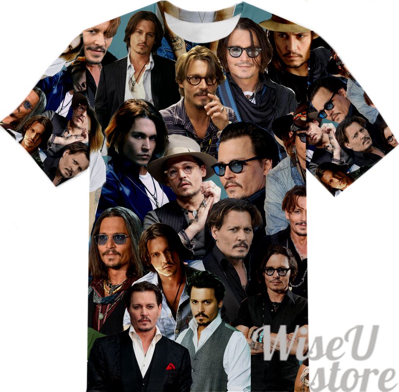 Johnny Depp T-SHIRT Photo Collage shirt 3D