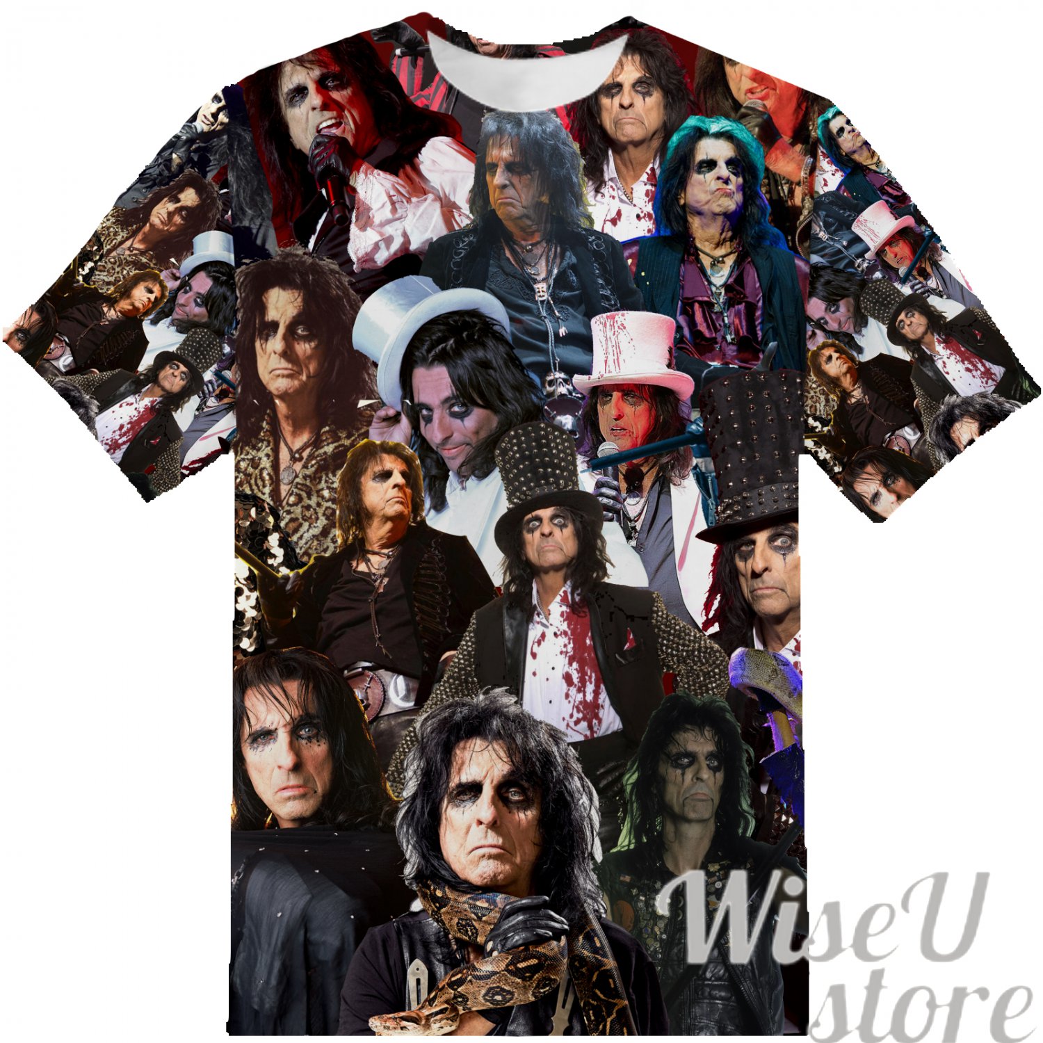 Alice Cooper T-SHIRT Photo Collage shirt 3D