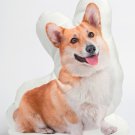 Corgi Dog Shaped Photo Soft Stuffed Decorative Pillow with a zipper