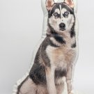 Husky Dog Shaped Photo Soft Stuffed Decorative Pillow with a zipper