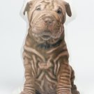Shar-pei Dog Shaped Photo Soft Stuffed Decorative Pillow with a zipper