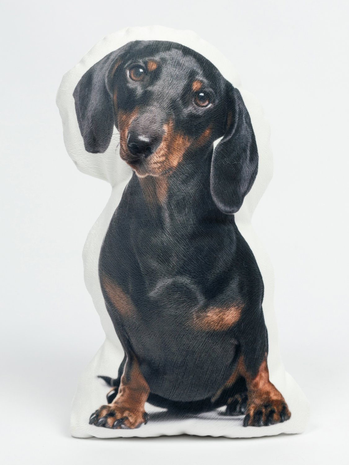 Dachshund Dog Shaped Photo Soft Stuffed Decorative Pillow with a zipper