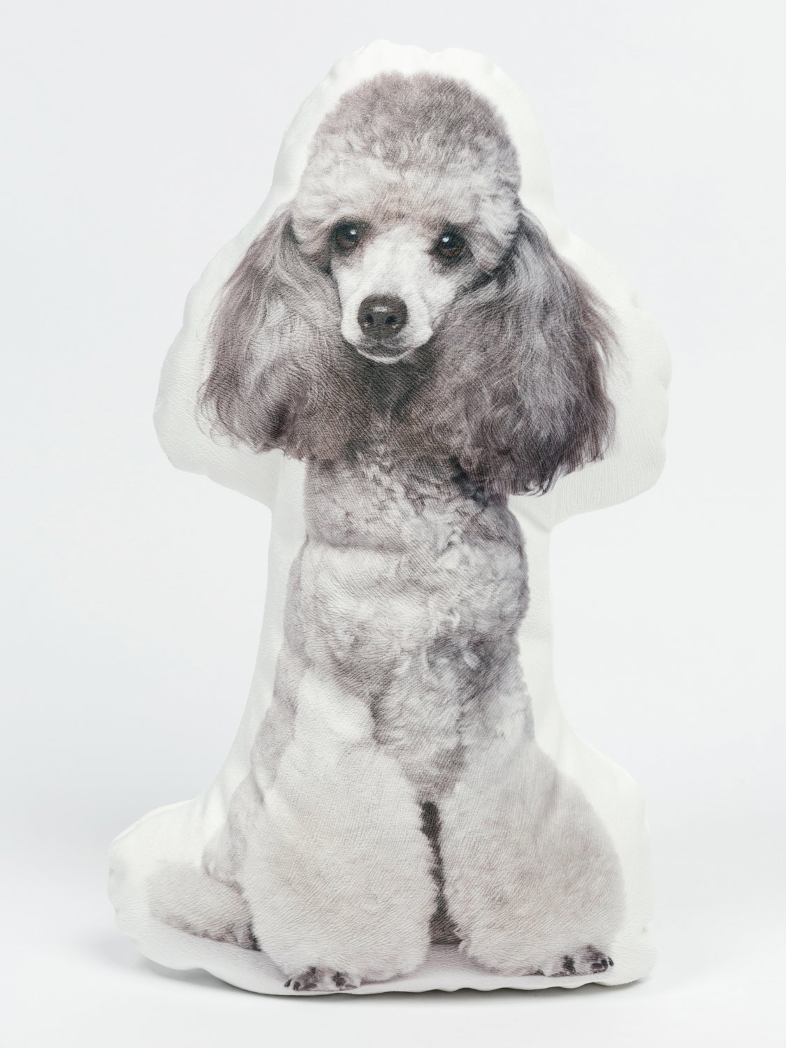 Poodle Dog Shaped Photo Soft Stuffed Decorative Pillow with a zipper