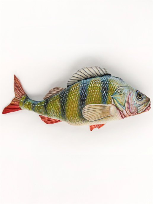 Perch Fish Shaped Photo Soft Stuffed Decorative Pillow
