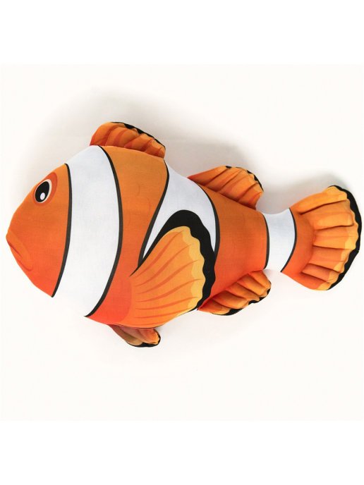 Amphiprion Fish Shaped Photo Soft Stuffed Decorative Pillow