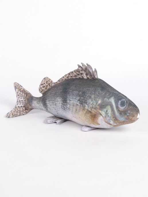 Ruffe Fish Shaped Photo Soft Stuffed Decorative Pillow