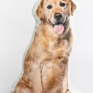 Golden Retriever Dog Shaped Photo Soft Stuffed Decorative Pillow with a zipper