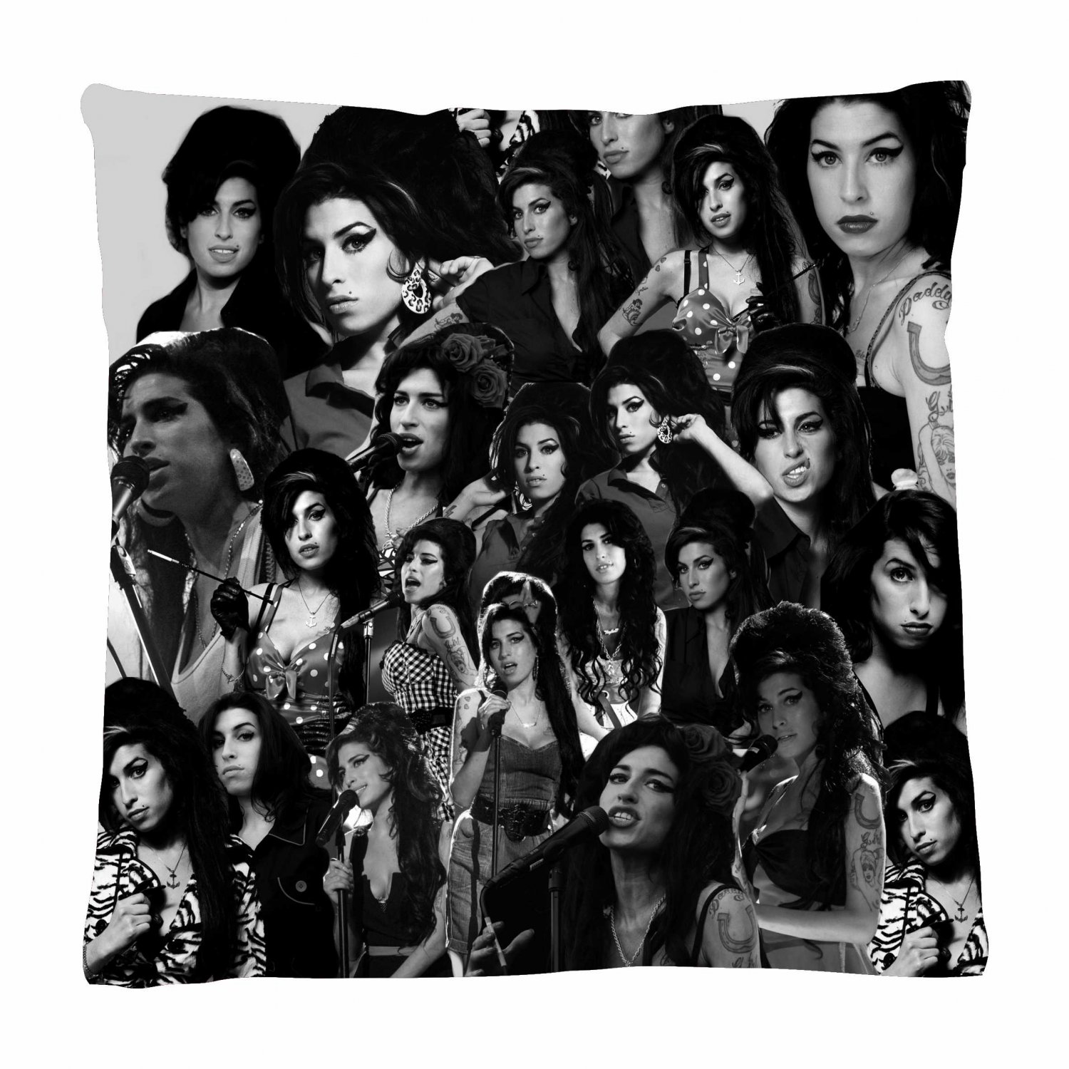 Amy Winehouse Photo Collage Pillowcase 3D