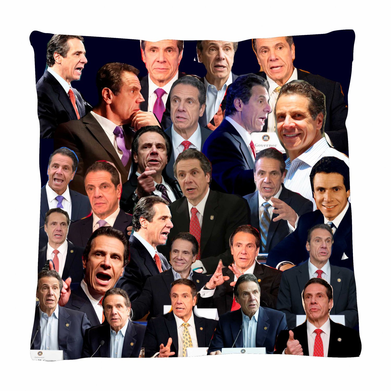 ANDREW CUOMO Photo Collage Pillowcase 3D