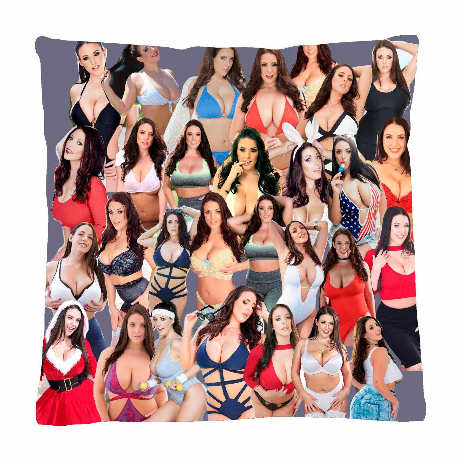 Angela White Photo Collage Pillowcase 3D