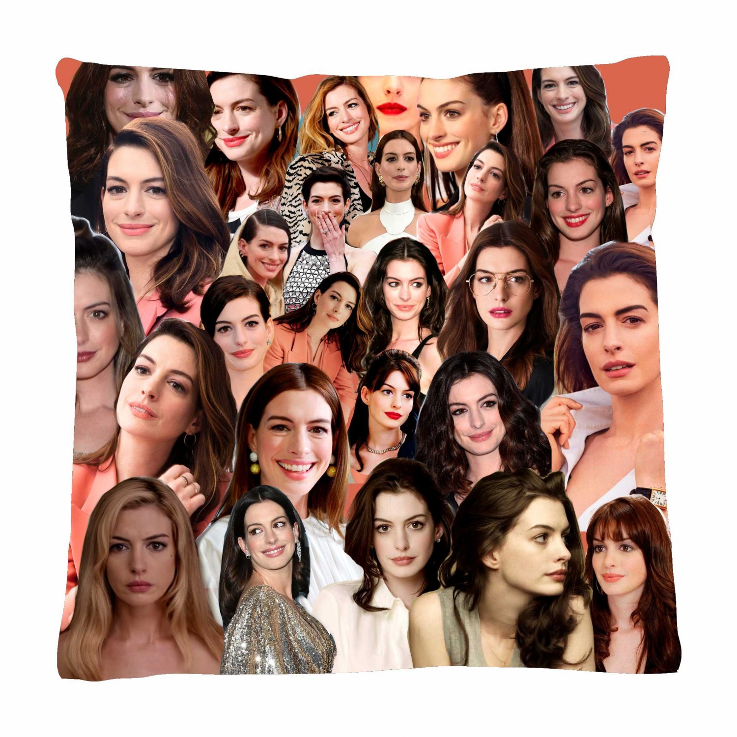 Anne Hathaway Photo Collage Pillowcase 3D