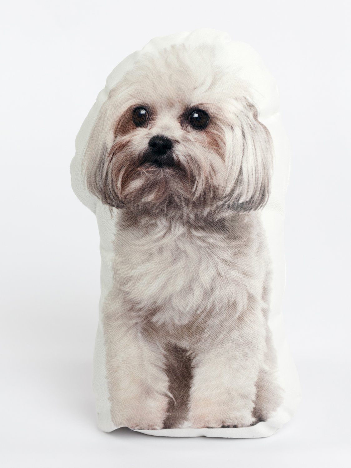 Lapdog Shaped Photo Soft Stuffed Decorative Pillow with a zipper