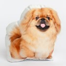 Pekingese Dog Shaped Photo Soft Stuffed Decorative Pillow with a zipper