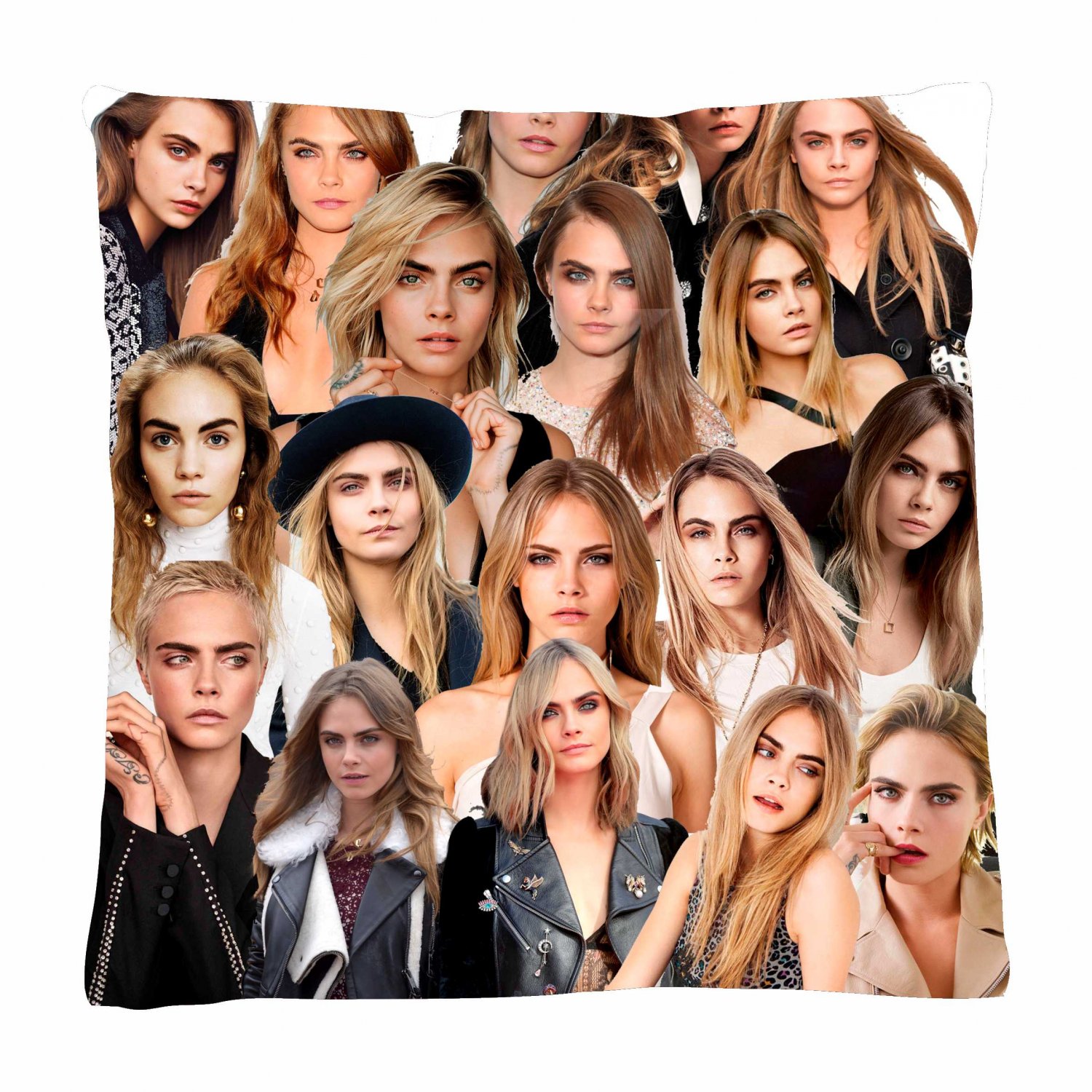Cara Delevingne Photo Collage Pillowcase 3D