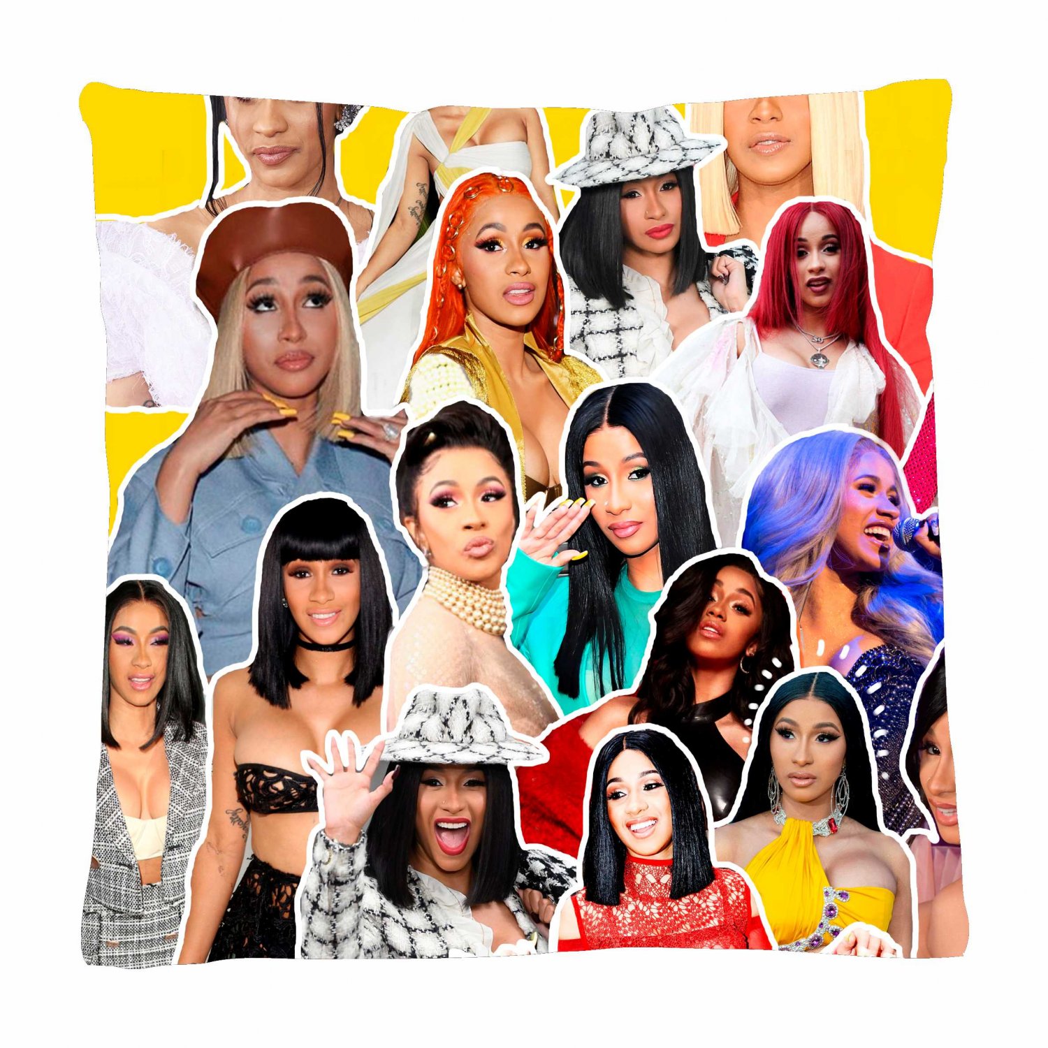 Cardi B Photo Collage Pillowcase 3D