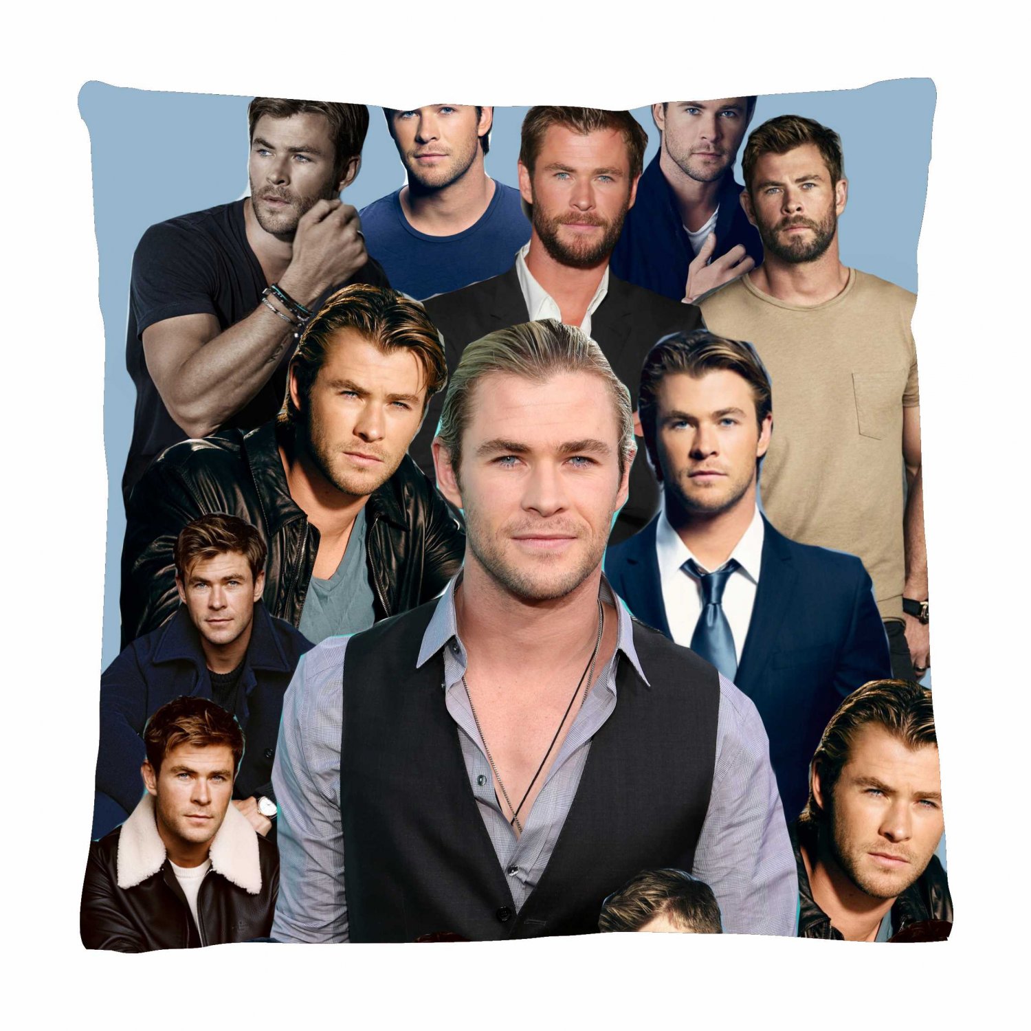 CHRIS HEMSWORTH Photo Collage Pillowcase 3D