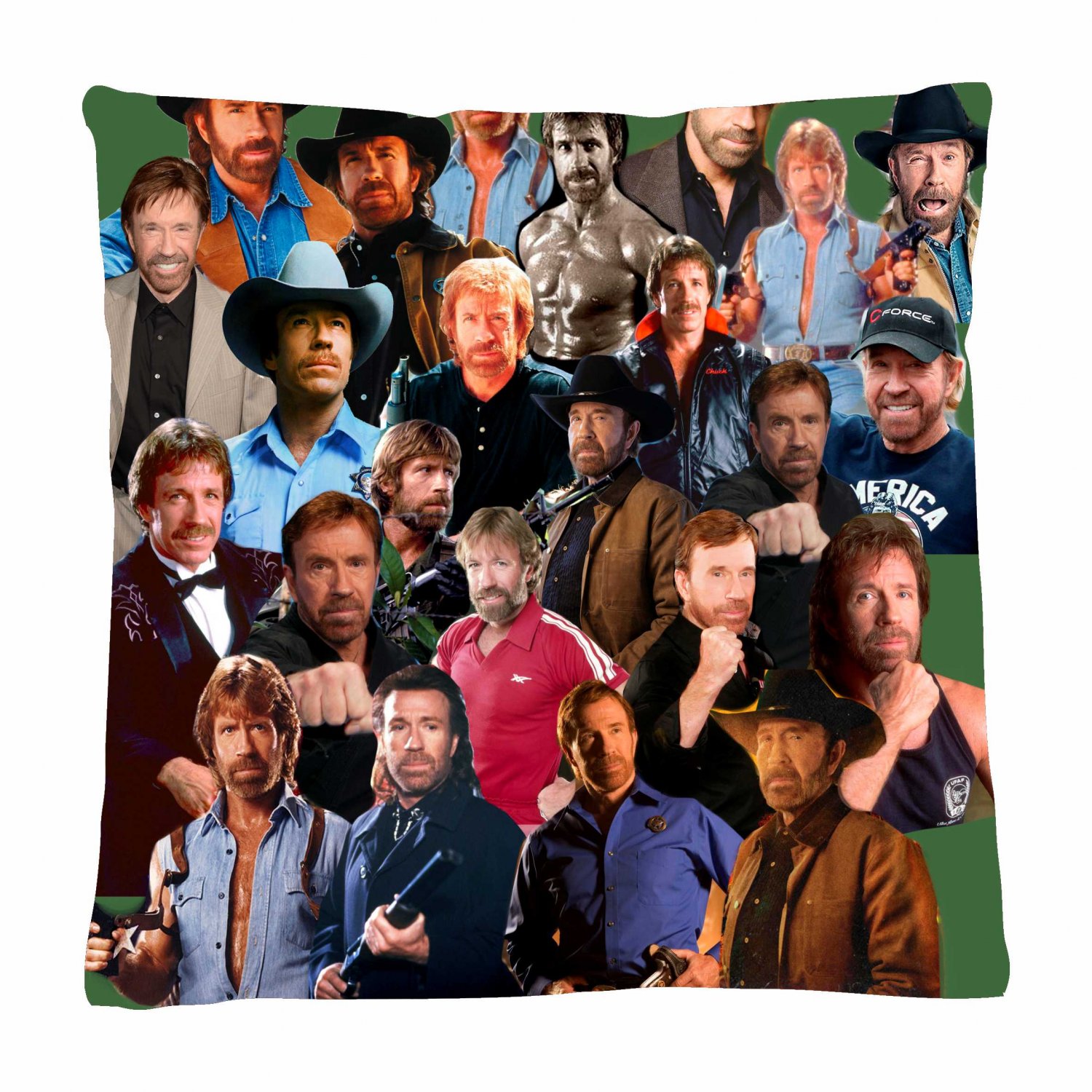Chuck Norris Photo Collage Pillowcase 3D