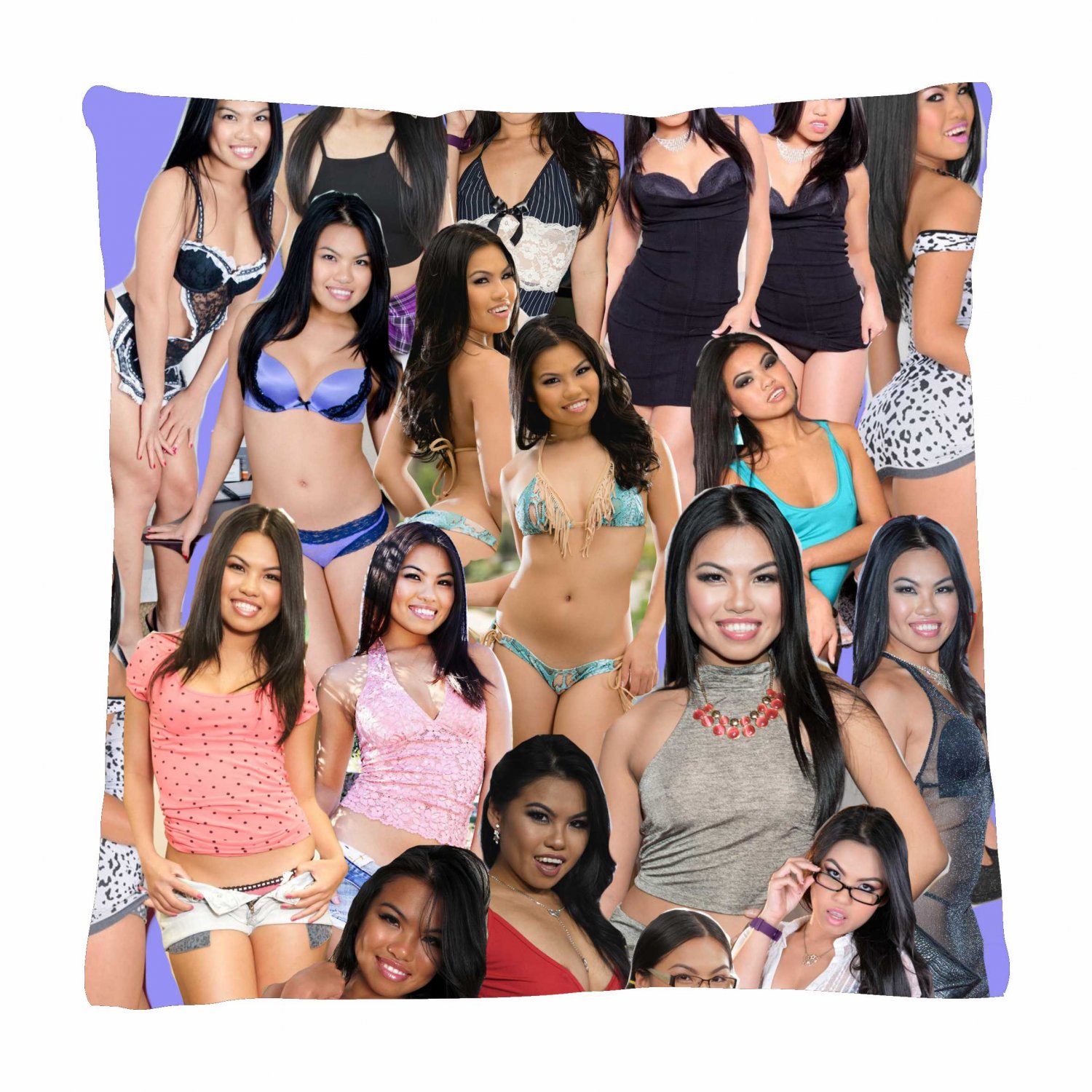 CINDY STARFALL Photo Collage Pillowcase 3D