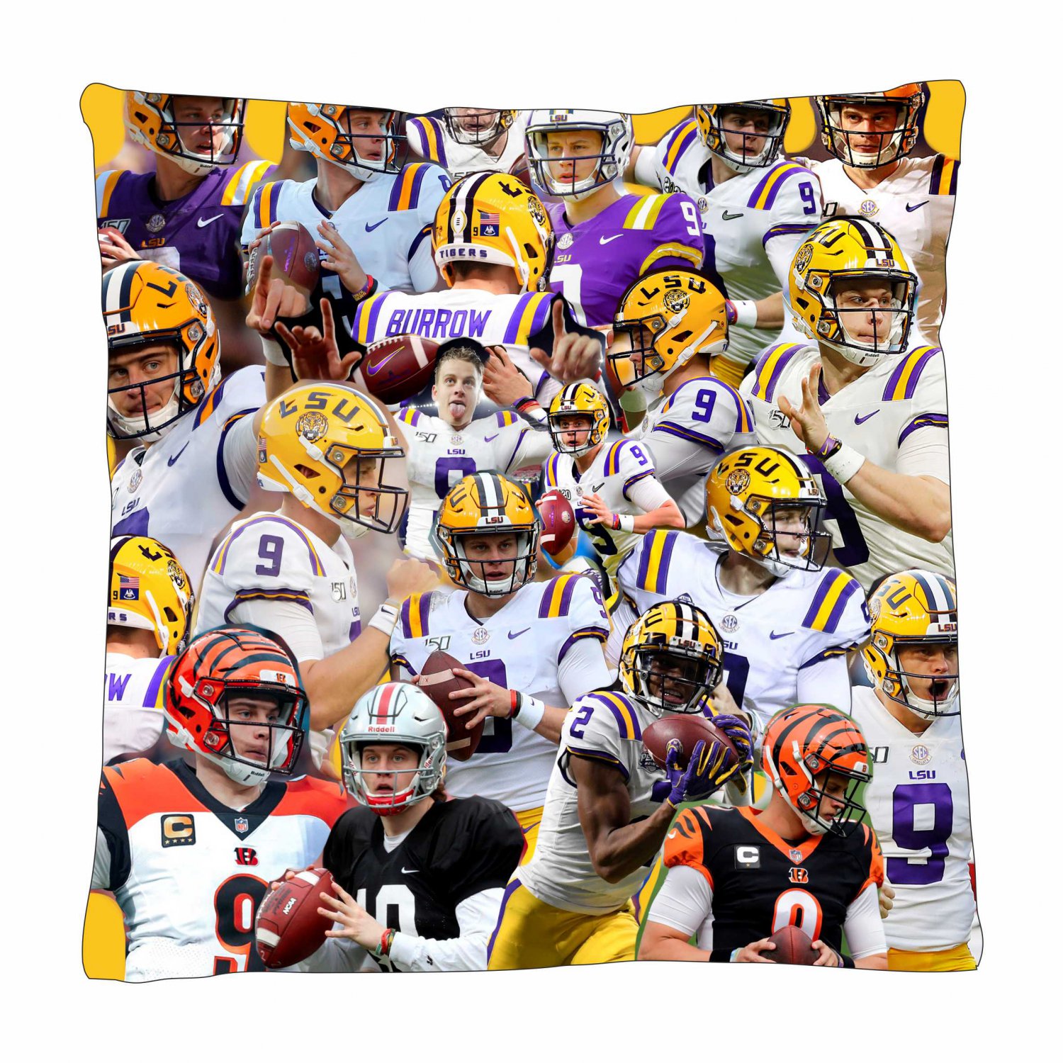 Joe Burrow Photo Collage Pillowcase 3D