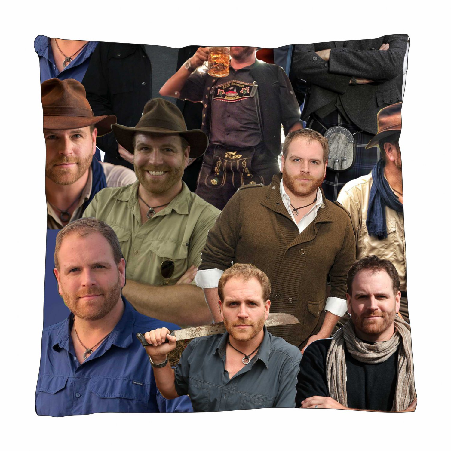 Josh Gates Photo Collage Pillowcase 3D