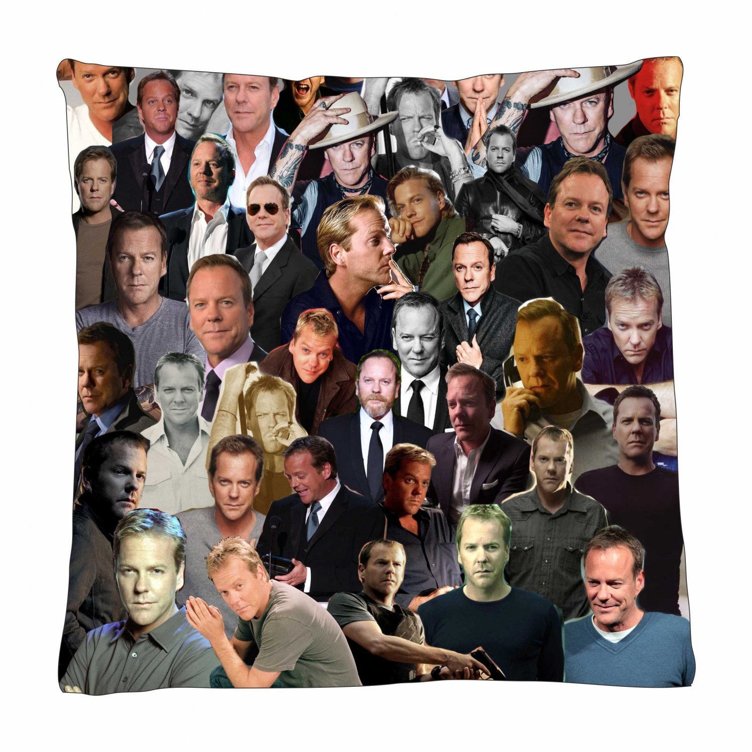 KIEFER SUTHERLAND Photo Collage Pillowcase 3D