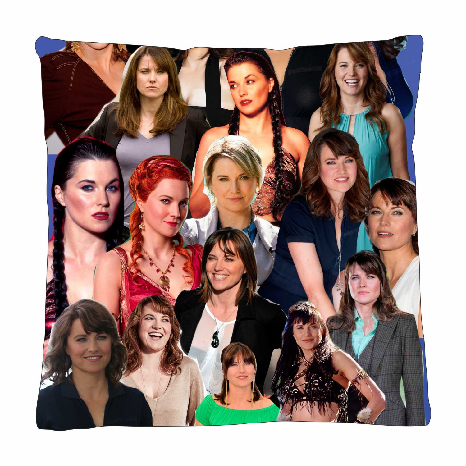 Lucy Lawless Photo Collage Pillowcase 3D