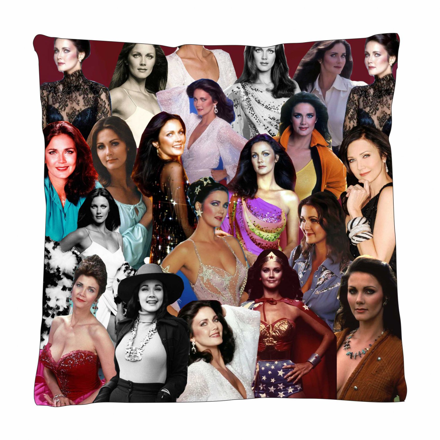 LYNDA CARTER Photo Collage Pillowcase 3D