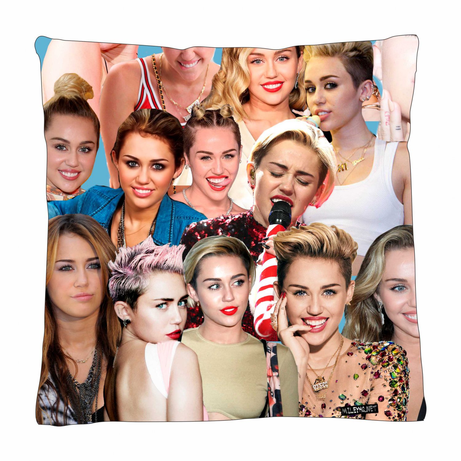 Miley Cyrus Photo Collage Pillowcase 3D