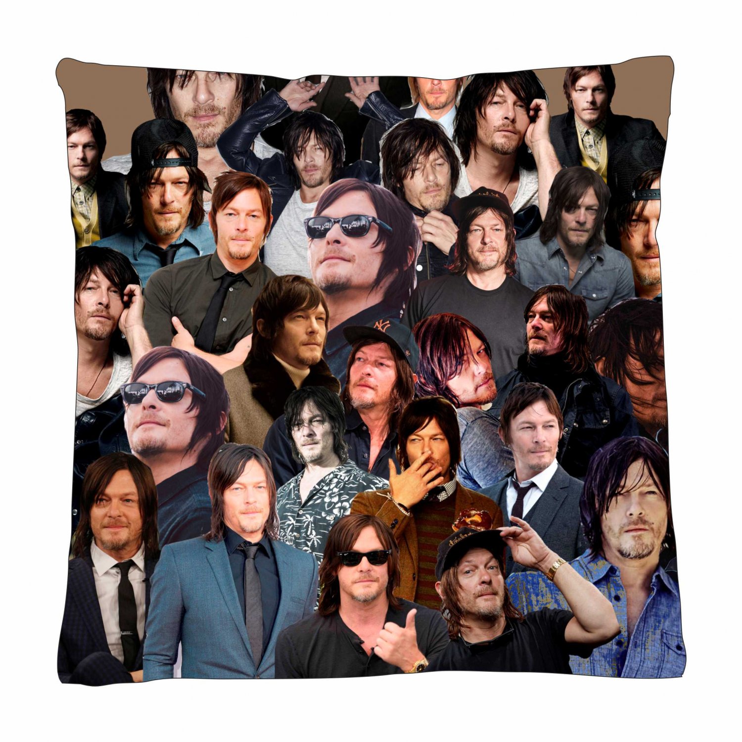 Norman Reedus Photo Collage Pillowcase 3D