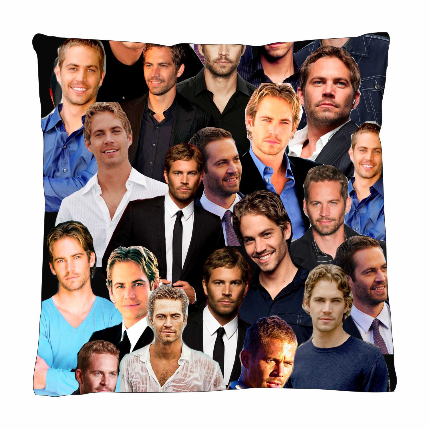 PAUL WALKER Photo Collage Pillowcase 3D