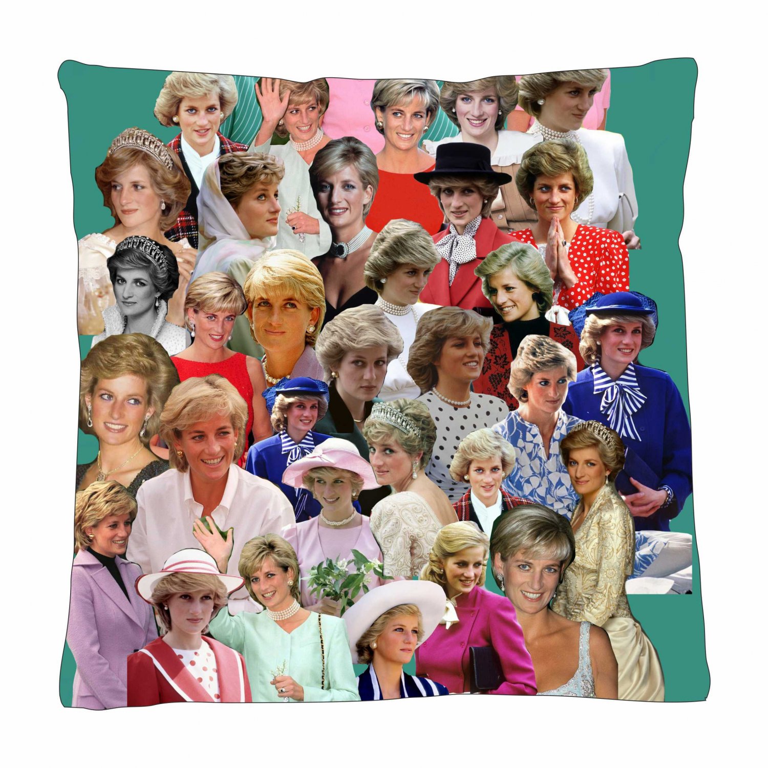 Princess Diana Photo Collage Pillowcase 3D
