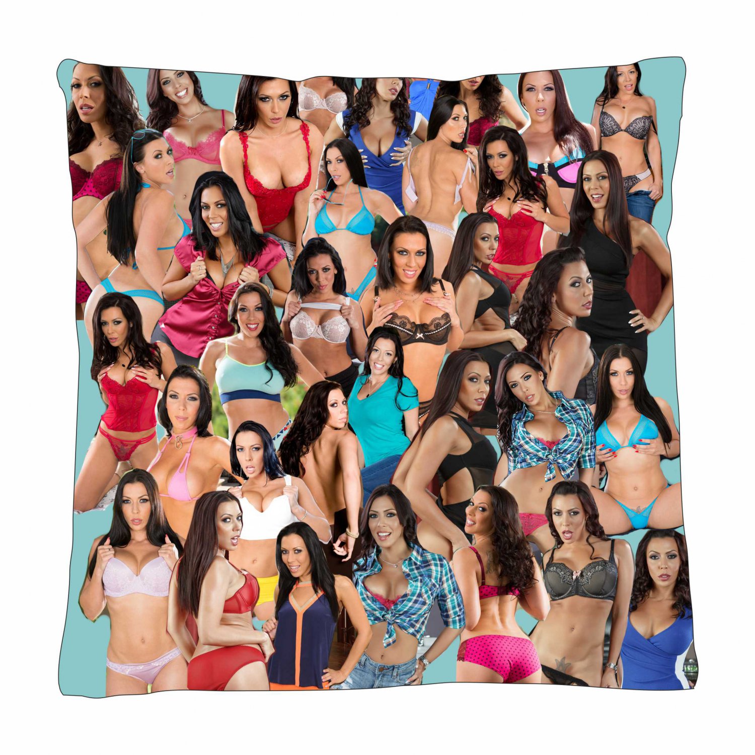 Rachel starr Photo Collage Pillowcase 3D