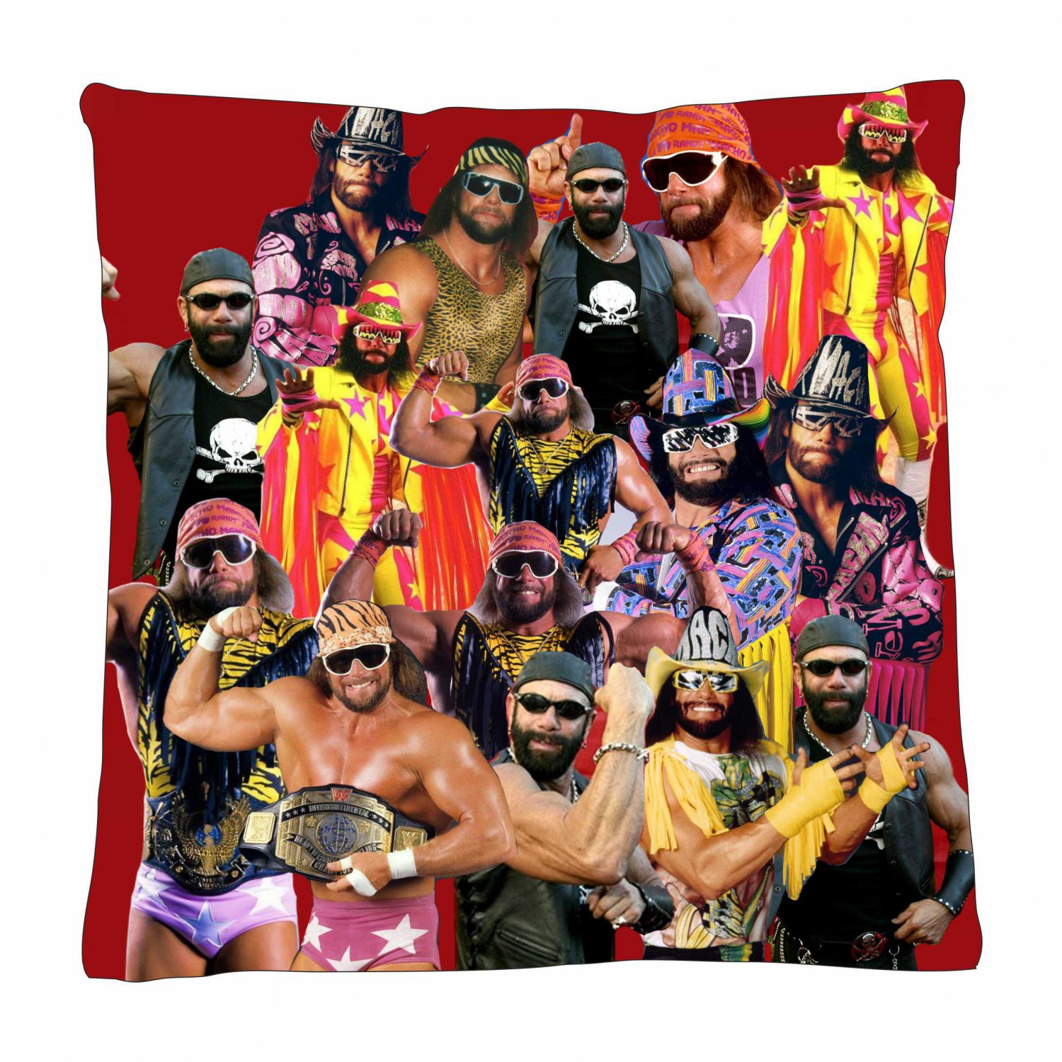 Randy Macho Man Savage Photo Collage Pillowcase 3D