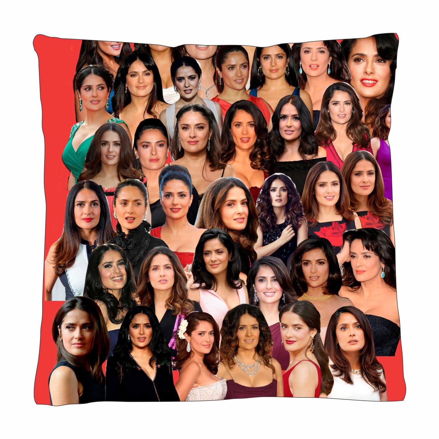 Salma Hayek Photo Collage Pillowcase 3D