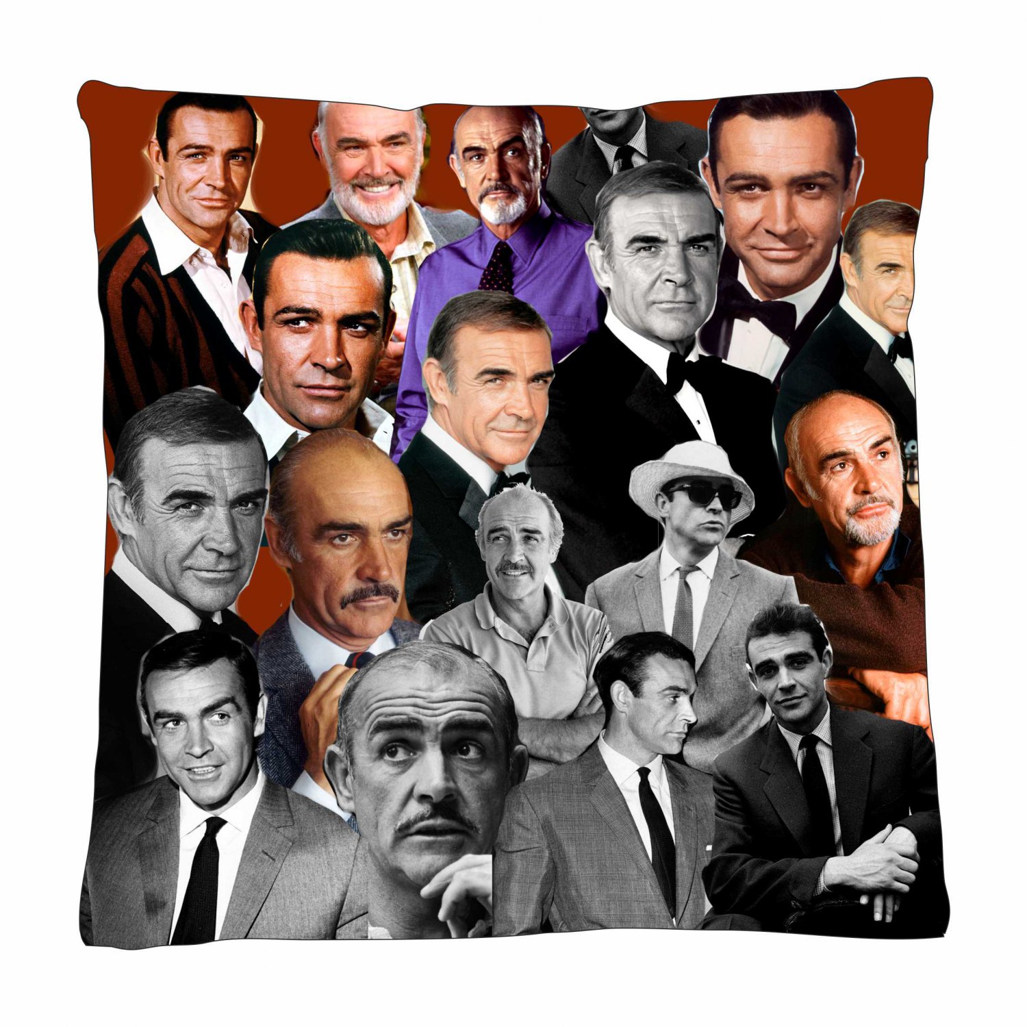 Sean Connery Photo Collage Pillowcase 3D